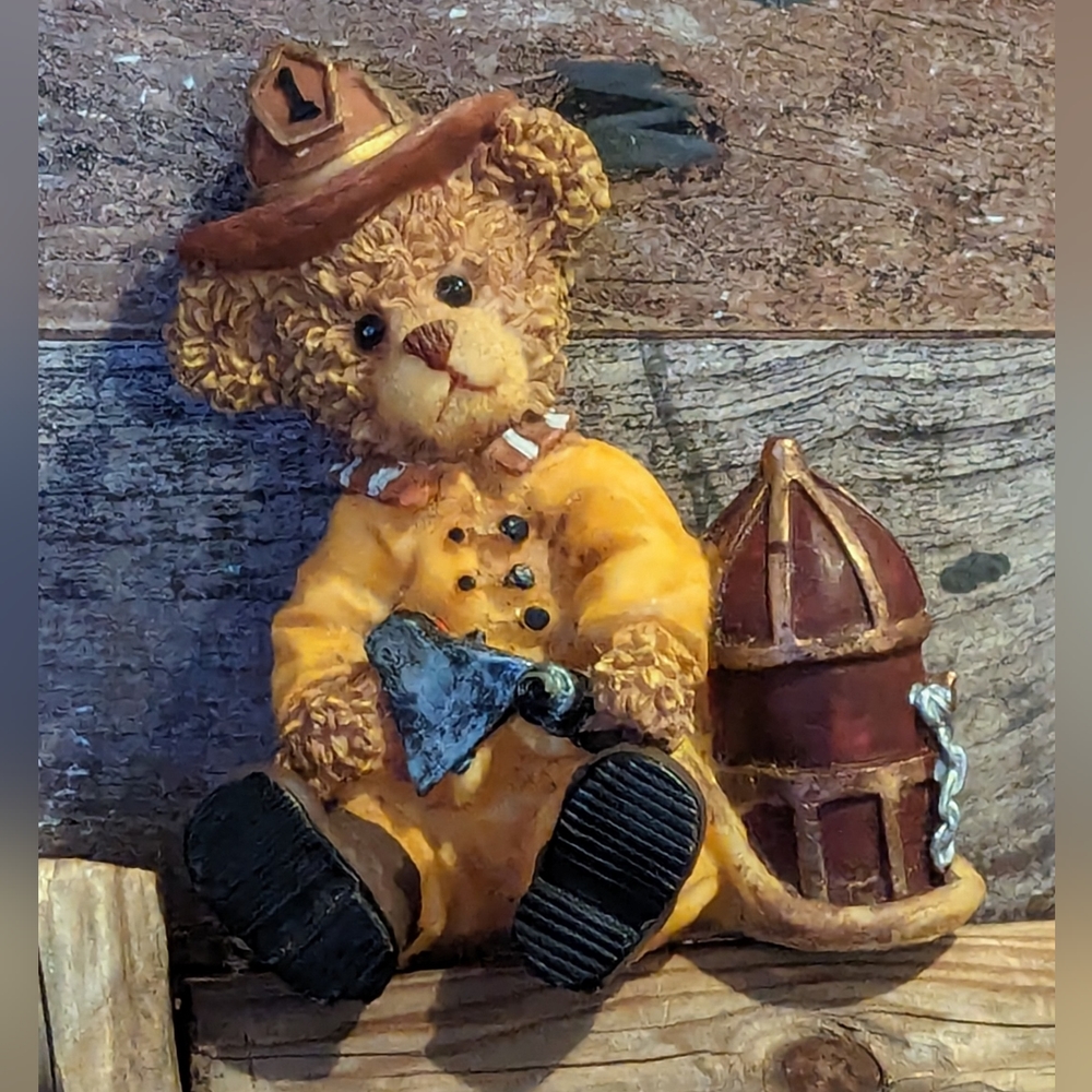 K's Collections Vintage Teddy Fireman Figurine